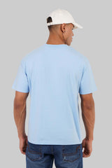 URC Wheel Sky Blue Oversized T-shirt Men