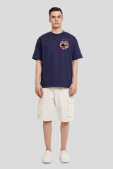 Boston Navy Blue Printed T-Shirt