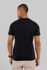 Solid Black Half Sleeves T-Shirt For Men Regular Fit