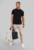 Solid Black Half Sleeves T-Shirt For Men Regular Fit