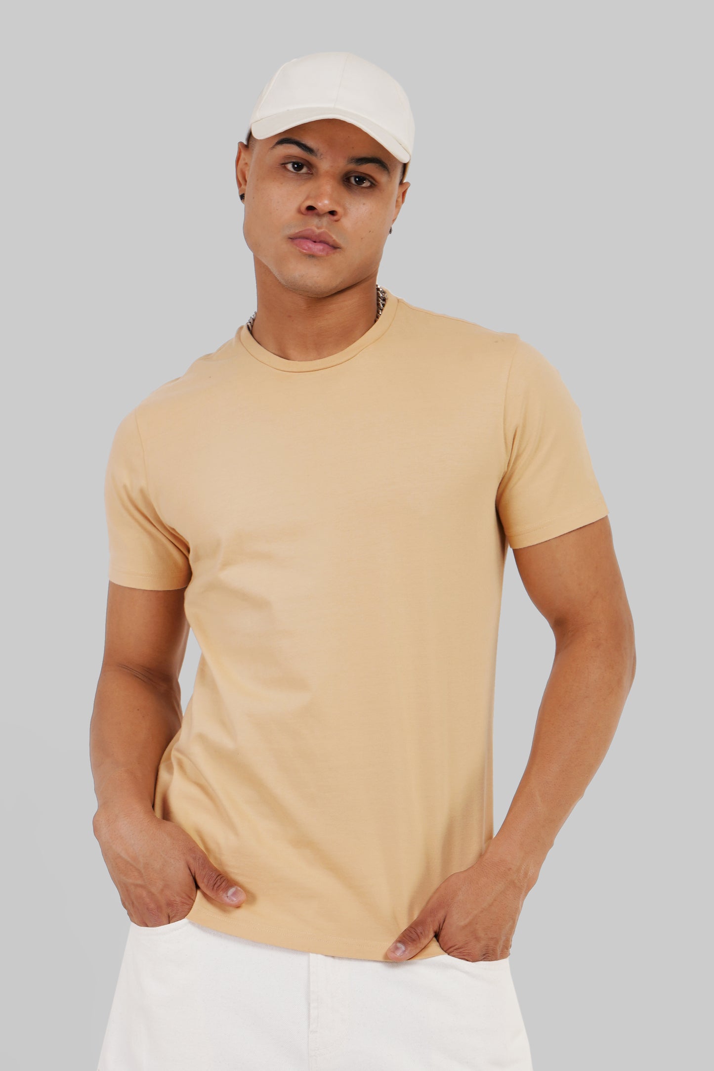 Pack of 4 Regular T-shirts - Red/Blue/Beige/Green