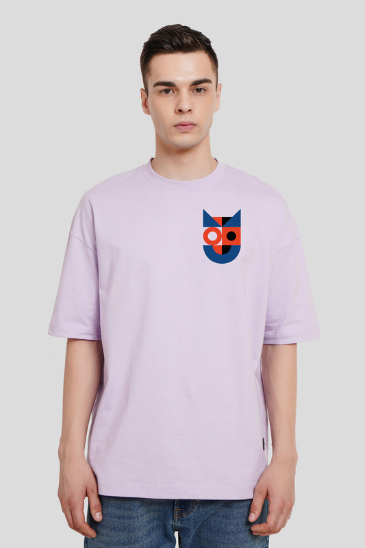 Geometric Lilac Printed T-Shirt