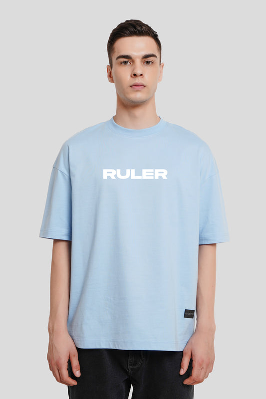 Calavera Ruler Powder Blue Printed T-Shirt