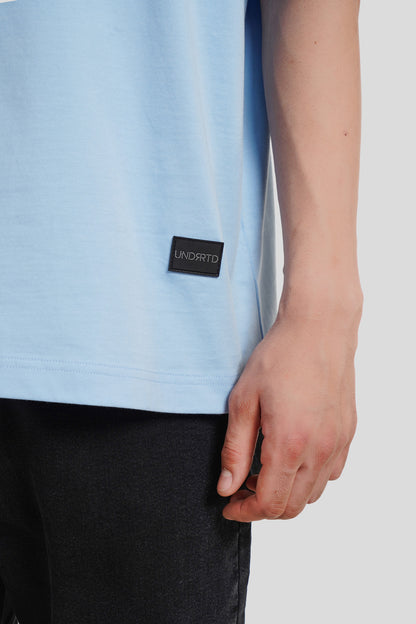 Eternity New Powder Blue Baggy Fit T-Shirt Men