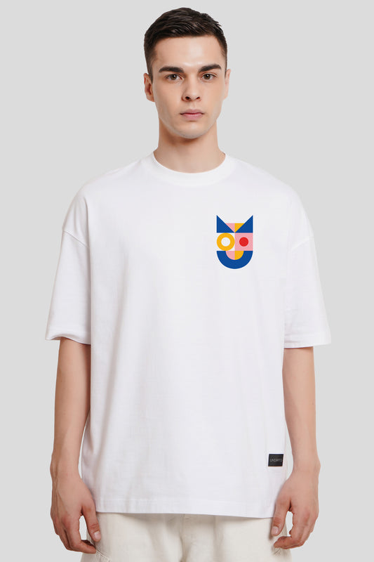 Geometric White Printed T-Shirt