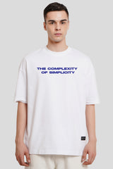 The Complexity Of Simplicity White Printed T-Shirt Men Baggy Fit