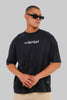 Underrated Pattern Black Baggy Fit T-Shirt Men
