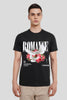 Romance Black Printed Regular T-Shirt