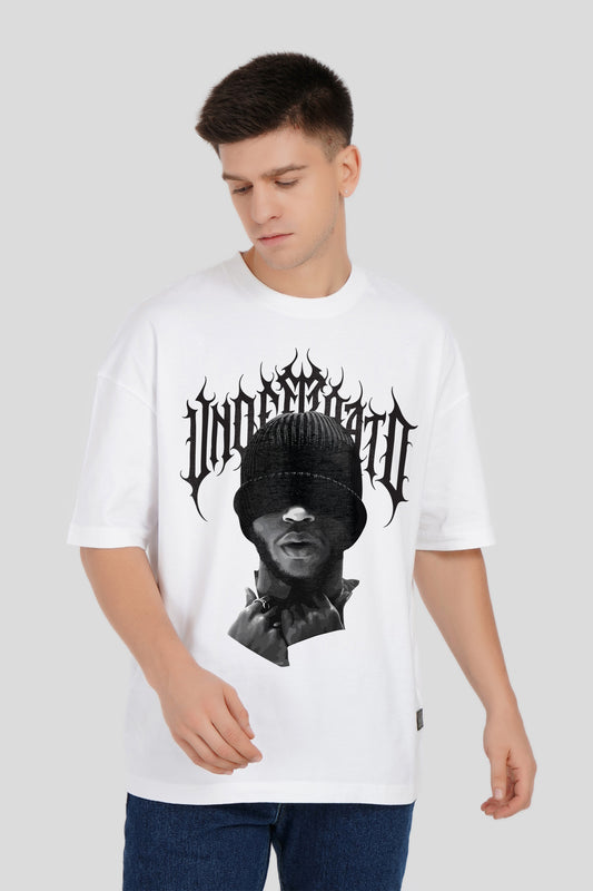 Underrated Hip Hop White Baggy Fit T-Shirt Men Pic 1