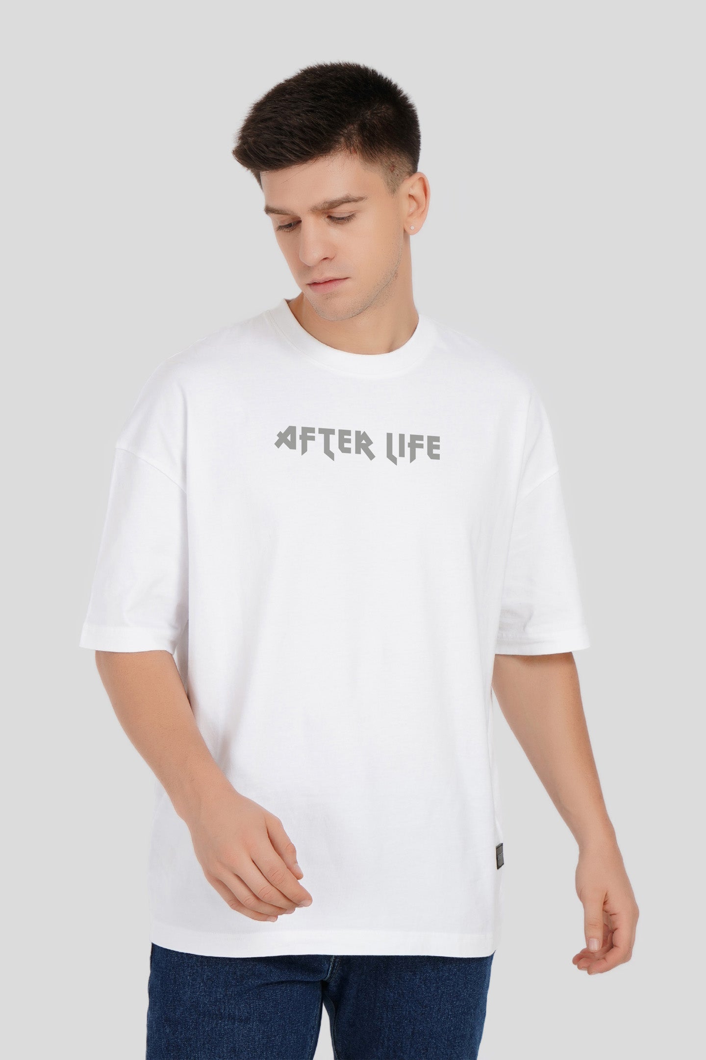 After Life White Baggy Fit T-Shirt Men Pic 1