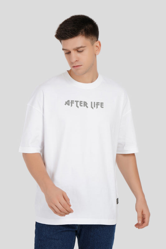 After Life White Baggy Fit T-Shirt Men Pic 1