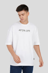 After Life White Baggy Fit T-Shirt Men Pic 1