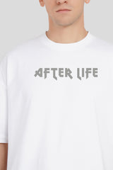 After Life White Baggy Fit T-Shirt Men Pic 4