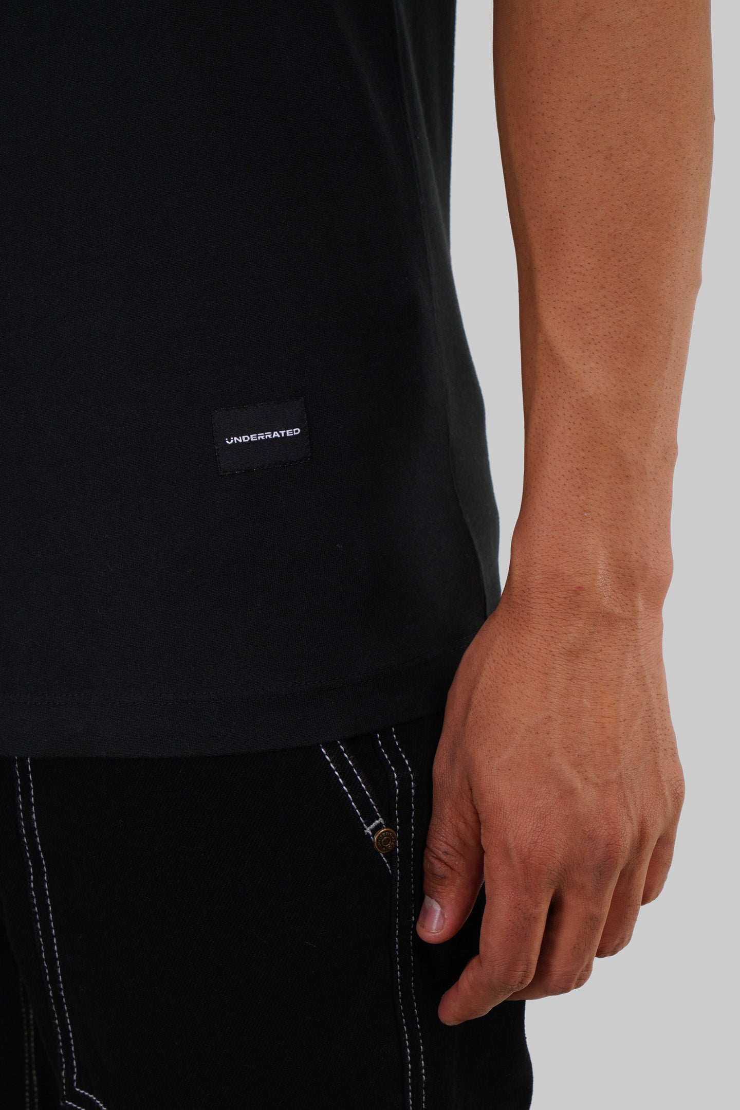 Burnout Black Oversized Fit T-Shirt Men