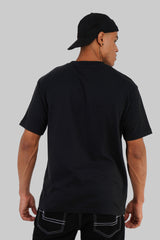 Burnout Black Oversized Fit T-Shirt Men