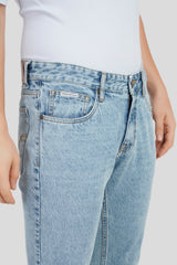 Sky Blue Low Rise Men's Straight Jeans Pic 4