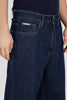 Dark Blue Mid Rise Men's Baggy Jeans Pic 5