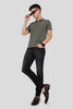 Black Mid Rise Men's Slim Fit Jeans Pic 2