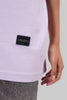 Solid Lilac Half Sleeves T-Shirt For Women Baggy Fit