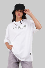 After Life White Baggy Fit T-Shirt Women Pic 1