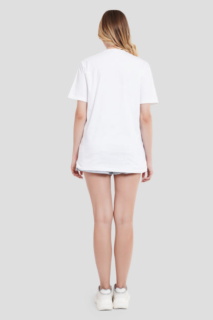 Scaredy Cat White Boyfriend Fit T-Shirt Women