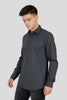 Dark Grey Solid Slim Fit Shirt