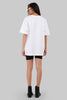 Simple Flowers White Oversized Fit T-Shirt Women Pic 4