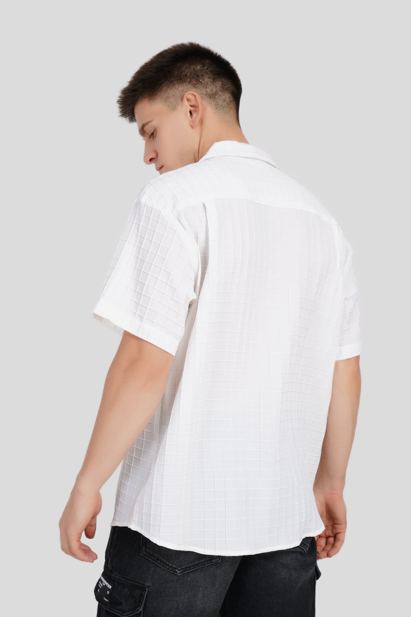 White Textured Shirt