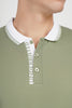 Light Green Contrast Collar Polo T-Shirt