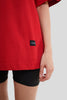 Solid Red Half Sleeves T-Shirt For Women Oversized Fit