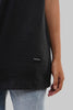 Vibes Black Oversized Fit T-Shirt Women
