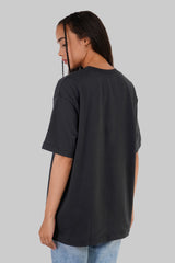 Toxic Black Oversized Fit T-Shirt Women Pic 2