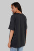 Vibes Black Oversized Fit T-Shirt Women