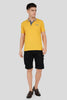 Yellow Contrast Collar Polo T-Shirt