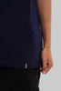 Solid Navy Blue Half Sleeves T-Shirt For Women Boyfriend Fit