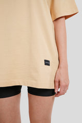Trust Beige Oversized Fit T-Shirt Women