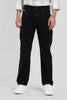 Black Mid Rise Men's Straight Jeans Pic 1