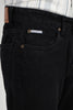 Black Mid Rise Men's Straight Jeans Pic 5