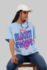 Bloom Evolve Sky Blue Boyfriend Fit T-Shirt Women Pic 1
