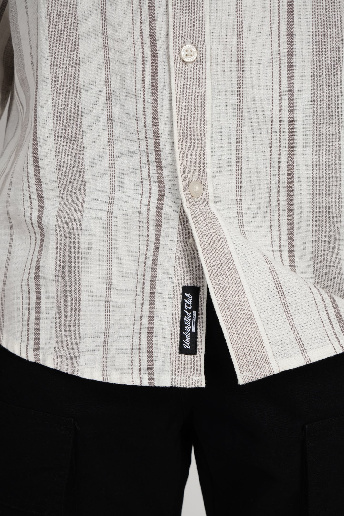 Light Brown Striped Shirt
