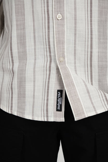 Light Brown Striped Shirt
