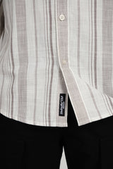 Light Brown Striped Shirt