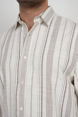 Light Brown Striped Shirt
