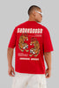 Sabertooth Red Baggy Fit T-Shirt Men