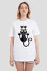 Scaredy Cat White Boyfriend Fit T-Shirt Women