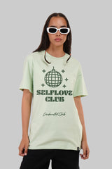 Self Love Club Pastel Green Boyfriend Fit T-Shirt Women