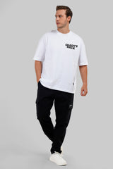 Shady's Back Black Printed White Baggy Fit T-Shirt Men Pic 5