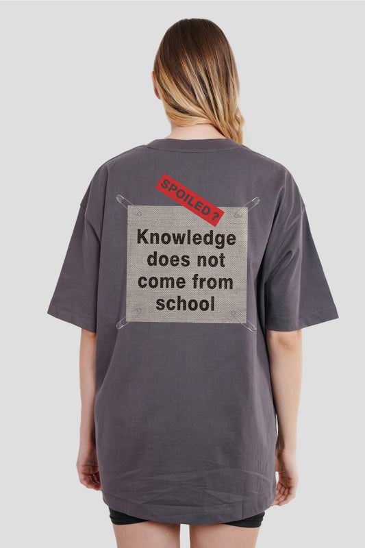 Spoiled Dark Grey Oversized Fit T-Shirt Women