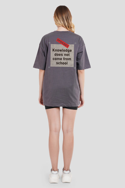 Spoiled Dark Grey Oversized Fit T-Shirt Women