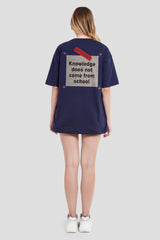 Spoiled Navy Blue Oversized Fit T-Shirt Women